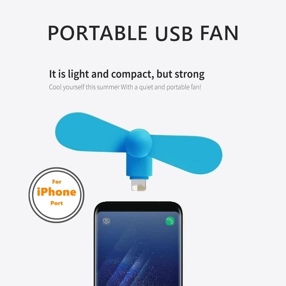 Cell Phone Fan for Iphone, Compatible for Iphone 4/5/6/6S/7/8 Plus, X, XS Max, XR, 11/12/13/14 Mini plus Pro Max SE 2/3, Not Compatible for Iphone 15/16 and Latest Series (Color X4)